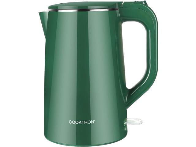 1.7L Electric Kettle Quiet, Double Wall Hot Water Boiler BPA-Free, Quiet Boil and Cool Touch Tea Kettle, Cordless with Auto Shut-Off & Boil Dry.