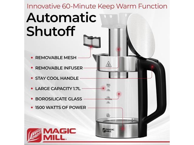 Magic Mill Pro Electric Kettle with tea Infuser and Temperature Control - Keep Warm Function, Rapid Boil, Automatic Safety Shut Off, BPA Free, No...