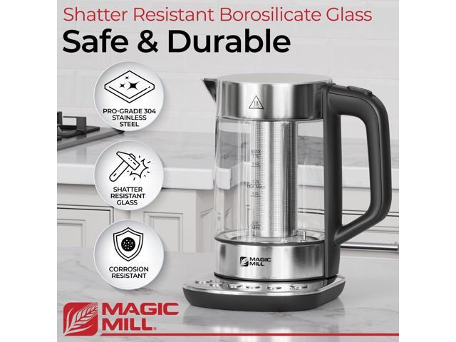 Magic Mill Pro Electric Kettle with tea Infuser and Temperature Control - Keep Warm Function, Rapid Boil, Automatic Safety Shut Off, BPA Free, No...