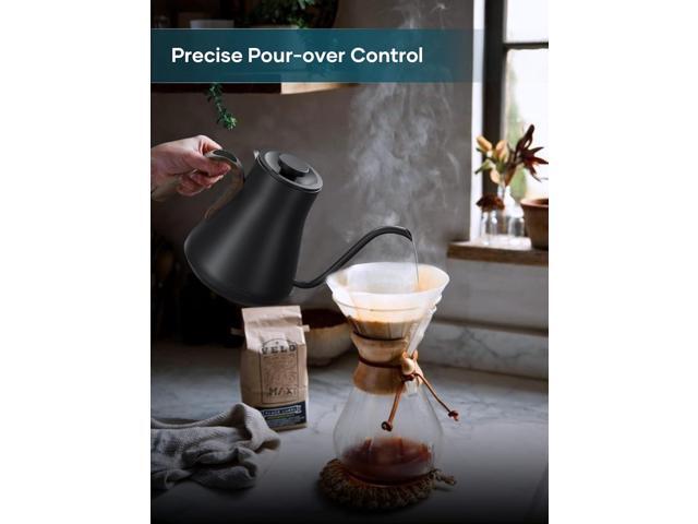 Electric Kettles, INTASTING Gooseneck Electric Kettle, ±1 Temperature Control, Stainless Steel Inner, Quick Heating, for Pour Over Coffee, Brew...