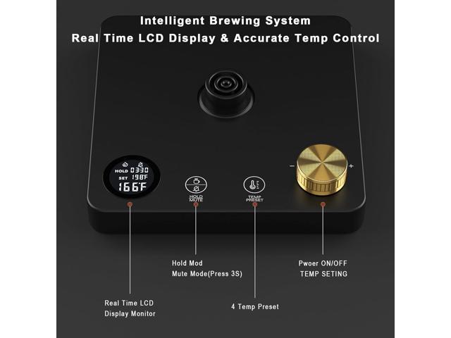1200W Gooseneck Kettle with ±1 Temperature Control,Pour Over Electric Kettle for Coffee & Tea,Digital Display,4 Temp Preset,12H Keep Warm,100%...