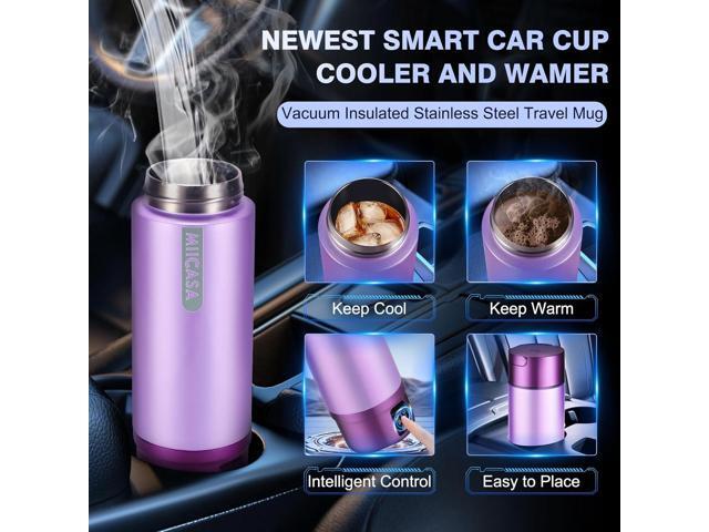 Car Electric Kettle, 12V/24V Car Water Boiler, Vehical Water Heater with Stainless Steel Double Wall Vacuum Insulated, 6 Temperature and Auto...