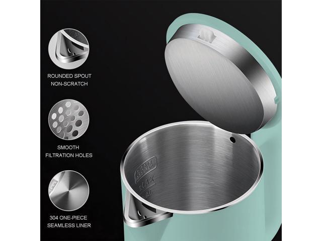 0.8L Small Electric Kettles for Boiling Water, Stainless Steel Mini Travel Kettle, 1000W Fast Boil Teapot, Boil-Dry Protection & Auto Shut-Off,...