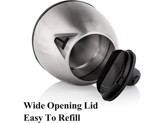 Mixpresso 1.2L Stainless Steel Small Electric Kettle, Cordless 1500w Fast Boiling Pot, Portable Hot Water Electric Tea Kettle With Boil Dry...