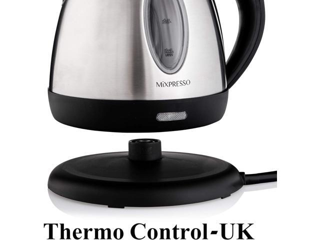 Mixpresso 1.2L Stainless Steel Small Electric Kettle, Cordless 1500w Fast Boiling Pot, Portable Hot Water Electric Tea Kettle With Boil Dry...