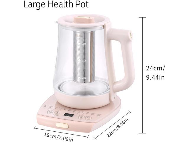 Health Pot Electric Kettle with Infuser,Smart Fruit Hot Tea Maker, Temperature Control and Tea Keep Warm, 12 Functional Procedures, 1.8 Liters of...