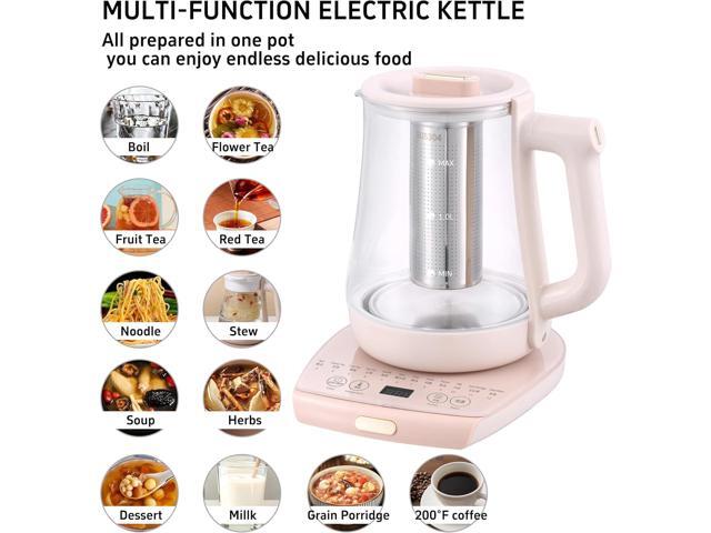 Health Pot Electric Kettle with Infuser,Smart Fruit Hot Tea Maker, Temperature Control and Tea Keep Warm, 12 Functional Procedures, 1.8 Liters of...