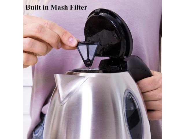 Mixpresso 1.2L Stainless Steel Small Electric Kettle, Cordless 1500w Fast Boiling Pot, Portable Hot Water Electric Tea Kettle With Boil Dry...