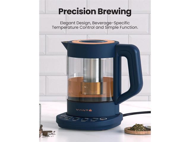 Vianté Electric Kettle With Infuser For Loose Leaf Tea. Hot Tea Maker With Temperature Control And Automatic Shut Off. Kettle With Brewing...