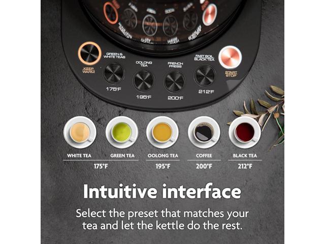 Vianté Electric Kettle With Infuser For Loose Leaf. Hot Tea Maker With Temperature Control And Automatic Shut Off. Tea Kettle With Brewing...