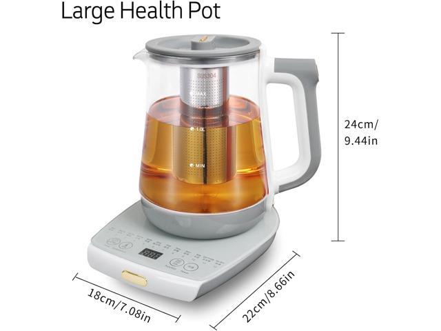 Health Pot Electric Kettle with InfuserSmart Fruit Hot Tea Maker, Temperature Control and Tea Keep Warm, 12 Functional Procedures, 1.8 Liters of...