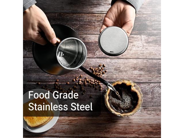 Mecity Electric Kettle Gooseneck Water Kettle Stainless Steel Tea Kettle Water Boiler Fast Heating, Auto Shut Off, 27 fl oz, 1000W, Matte Black