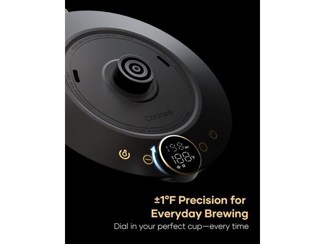 Cocinare FLOW B9 Gooseneck Electric Kettle, Precise Temperature Control for Pour-Over Coffee & Tea Brewing, Stainless Steel Interior, Rapid Heating...