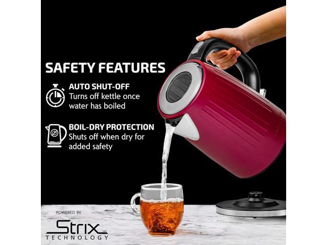 OVENTE Electric Kettle, 1.7L Stainless Steel Fast Boiling Water Heater with 1750W Power, BPA Free & Cordless Body, Auto Shut-Off, Boil-Dry...