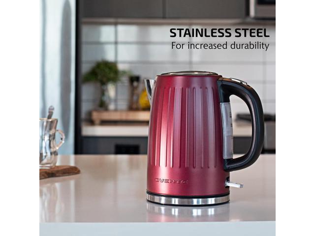 OVENTE Electric Kettle, 1.7L Stainless Steel Fast Boiling Water Heater with 1750W Power, BPA Free & Cordless Body, Auto Shut-Off, Boil-Dry...