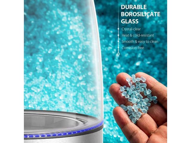 AZEUS Fast Boil Electric Water Kettle, 1.8L Large Capacity with Auto Shut-Off and Boil-Dry Protection, BPA-Free Borosilicate Glass &Stainless Steel