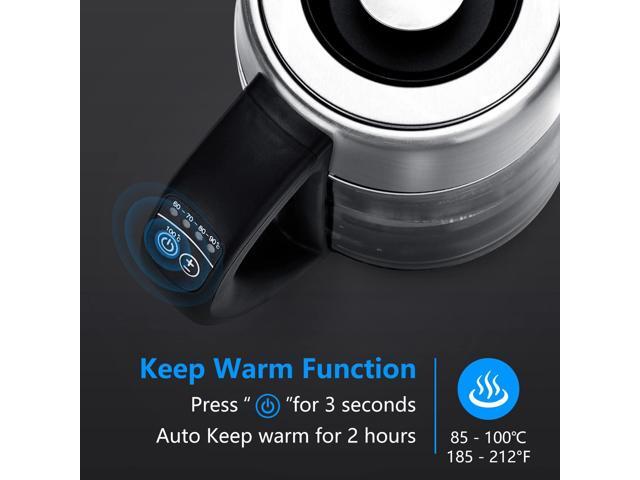Aigostar Electric Kettle, Tea Kettle with Temperature Control and Tea Infuser, 1500W Hot Water Kettle with Variable Temperature, Keep Warm...