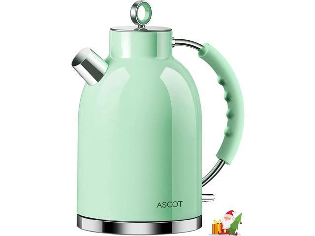ASCOT Electric Kettle, Stainless Steel Electric Tea Kettle Gifts for Men/Women/Family 1.5L 1500W Retro Tea Heater & Hot Water Boiler, Auto Shut-Off.