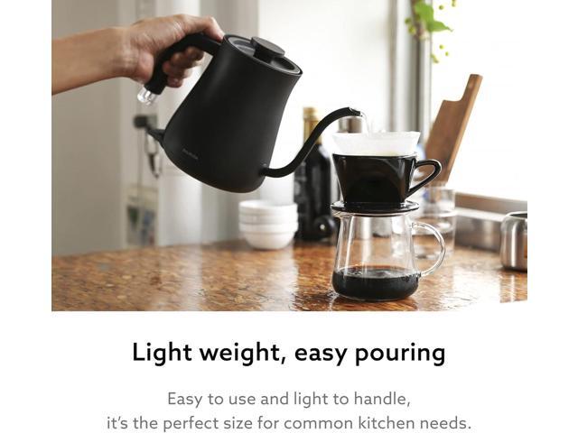 BALMUDA The Kettle Electric Gooseneck Kettle Lightweight Stainless Steel 0.6L (20fl oz) Capacity Neon Light Indicator Perfect for Tea...