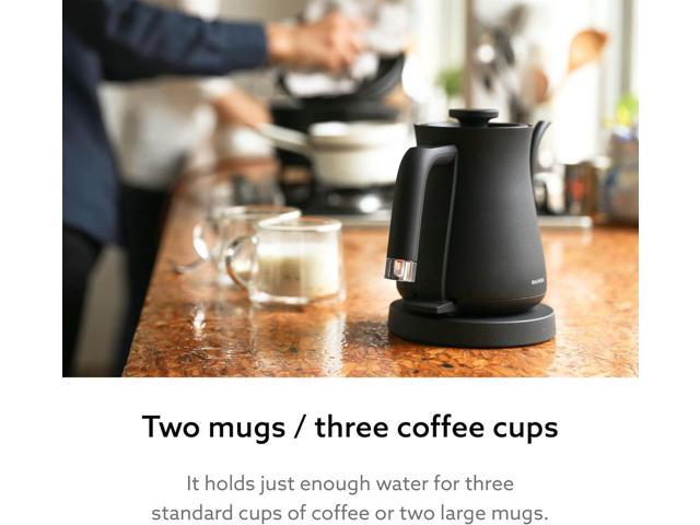 BALMUDA The Kettle Electric Gooseneck Kettle Lightweight Stainless Steel 0.6L (20fl oz) Capacity Neon Light Indicator Perfect for Tea...