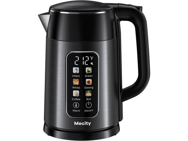 Mecity Electric Kettle Touch Screen Temperature Control Water Boiler, No Plastic Contact with Water. 6 Preset Temperature Programs, 2 Hours Keep.