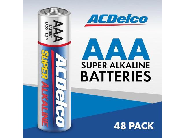 ACDelco 48-Count Triple AAA Batteries, Maximum Power Super Alkaline Battery for Home and Office, 10-Year Shelf Life, Reclosable Packaging