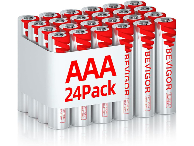 BEVIGOR AAA Lithium Batteries, 24Pack Lithium Iron Triple A Batteries, 1.5V Longer Lasting AAA Batteries for Flashlight, Toys, Remote Control,...
