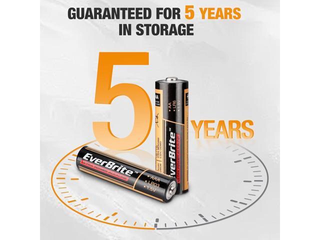 EverBrite 64pcs High Performance Alkaline Battery, 32-Pack AAA and 32-Pack AA Alkaline Battery, Triple A Batteries and Double A Batteries Household...