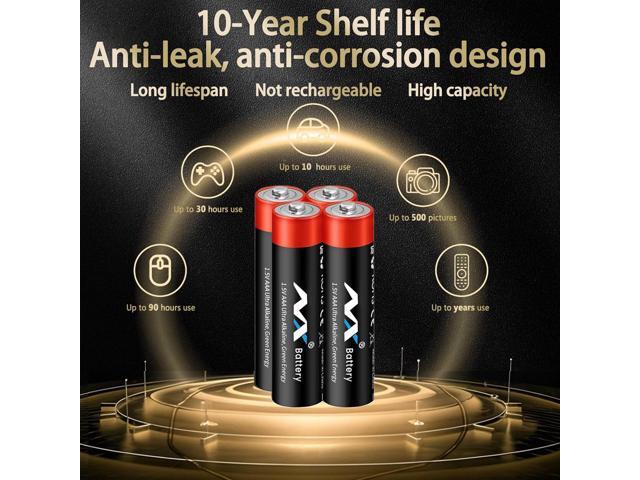 100 Pack AAA Batteries, Alkaline AAA Batteries High-Performance Triple with Long-Lasting Power Battery 10-Year Shelf Life for Kids Toys, Romotes,...