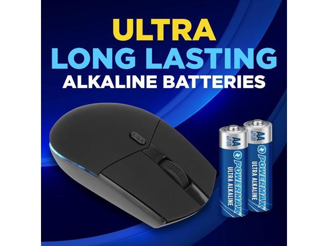 Powermax 100-Count Double AA Batteries, Ultra Long Lasting Alkaline Battery for Home and Office, 10-Year Shelf Life, Reclosable Packaging