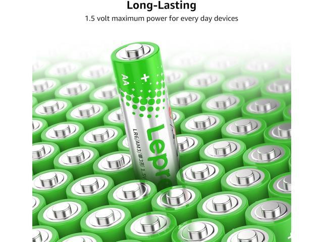 Lepro Batteries Variety Pack, AA and AAA Batteries Combo Pack 24 Count, 2800mAh Alkaline Power - 12 Double AA Batteries and 12 Triple AAA...