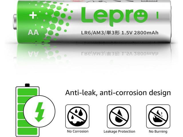 Lepro Batteries Variety Pack, AA and AAA Batteries Combo Pack 24 Count, 2800mAh Alkaline Power - 12 Double AA Batteries and 12 Triple AAA...
