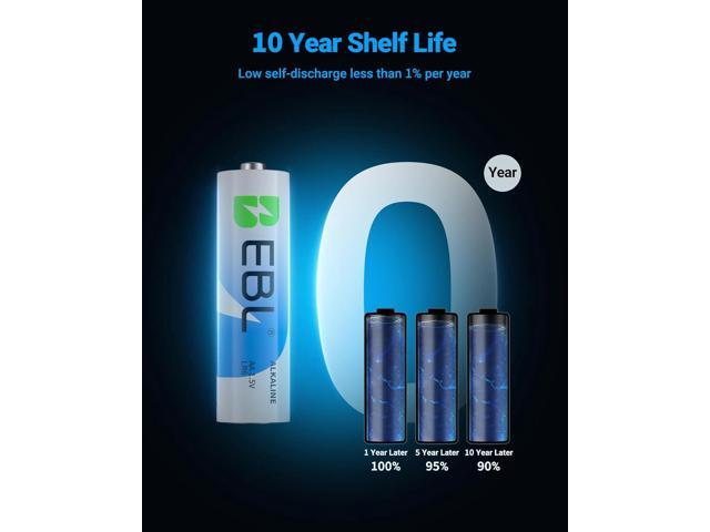 EBL 48 Counts AA Batteries and AAA Batteries Combo Pack, High Capacity 24 Double A and 24 Triple A Batteries 1.5V High Performance Alkaline Battery...