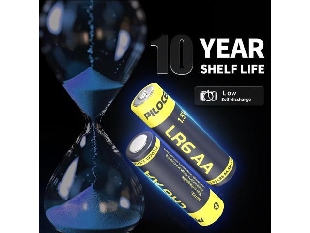 PILOCEL AA Batteries 48 Pack, High-Performance Alkaline AA Batteries 10-Year Shelf Life Double A Batteries with Long-Lasting Power for Household...
