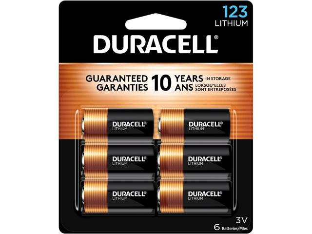Duracell CR123A 3V Lithium Battery, 6 Count (Pack of 1), 3 Volt High Power for Home Safety, Security Devices, Flashlights, Smoke Alarms, Home...