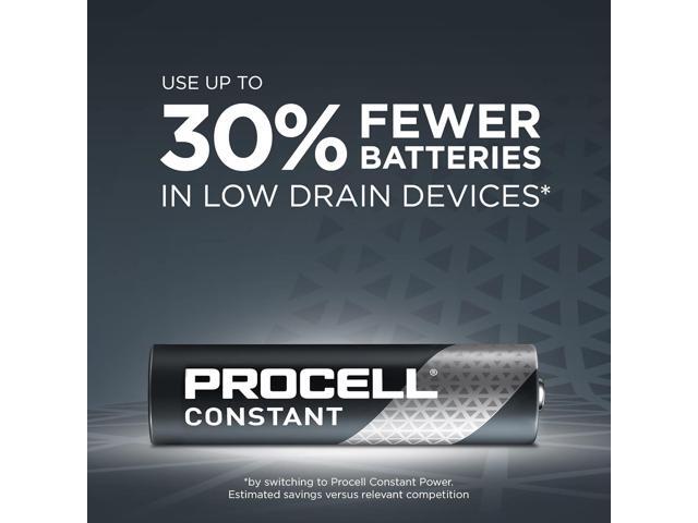 PROCELL Constant AAA Long-Lasting Alkaline Batteries (144 Pack), 10-Year Shelf Life, Bulk Value Pack for Consistent Moderate Drain Professional...