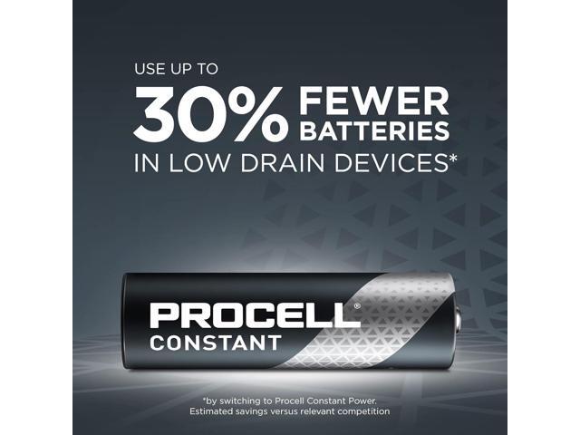 PROCELL Constant AA Long-Lasting Alkaline Batteries (144 Pack) 10-Year Shelf Life, Bulk Value Pack for Consistent Moderate Drain Professional Devices