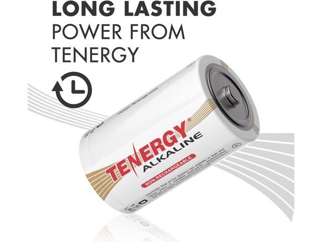 Tenergy 1.5V D Alkaline LR20 Battery, High Performance D Non-Rechargeable Batteries for Clocks, Remotes, Toys & Electronic Devices, Replacement D...