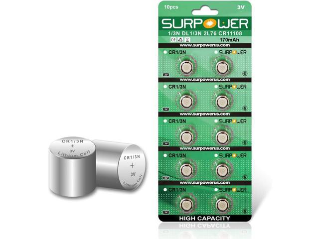 CR1/3N 3V Lithium Battery 10 Pack 5-Year Warranty