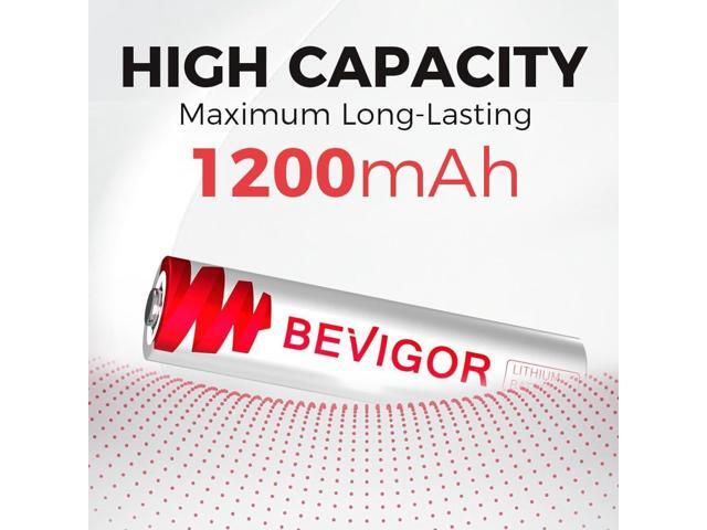 BEVIGOR AAA Lithium Batteries, 12Pack Lithium Iron Triple A Batteries, 1.5V 1200mAh Longer Lasting AAA Batteries for Flashlight, Toys, Remote...