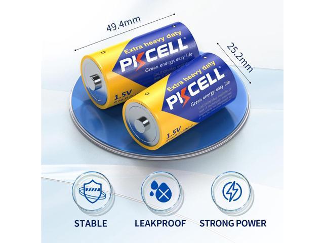 PKCELL 12 Pack C Batteries, R14P 1.5V C Size Non-Rechargeable Batteries, Long-Lasting Power C Cell Carbon Battery for Flashlights, Remotes, Toys,...