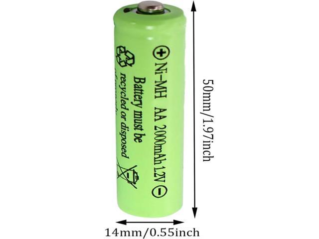 12 Count AA 2000mAh Batteries Rechargeable High Capacity Precharged 1.2V Long Lasting Solar Ni-MH 2A Battery