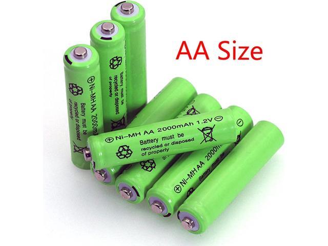 12 Count AA 2000mAh Batteries Rechargeable High Capacity Precharged 1.2V Long Lasting Solar Ni-MH 2A Battery