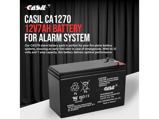 Casil 12V 7AH Rechargeable SLA Battery, Replace 12v 7ah 7.2ah EXP1270 ml7-12