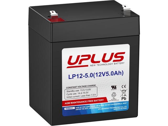 UPLUS LP12-5 12 Volt 5Ah Rechargeable AGM Battery, DJW12-4.5 SLA Battery Replacement Batteries Backup for LiftMaster/Craftsman 4228 Garage Door.