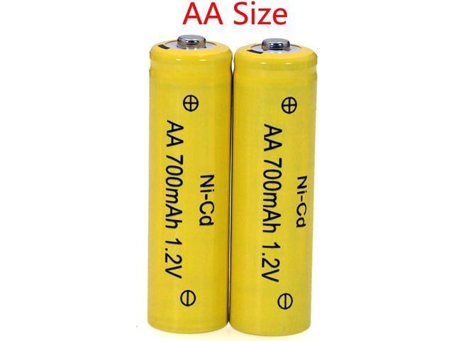 12 Packs AA Garden Ni-Cd Batteries 1.2V AA 700mAh Ni-Cd Rechargable Battery for Solar Lights,Lawn Landscape Lighting