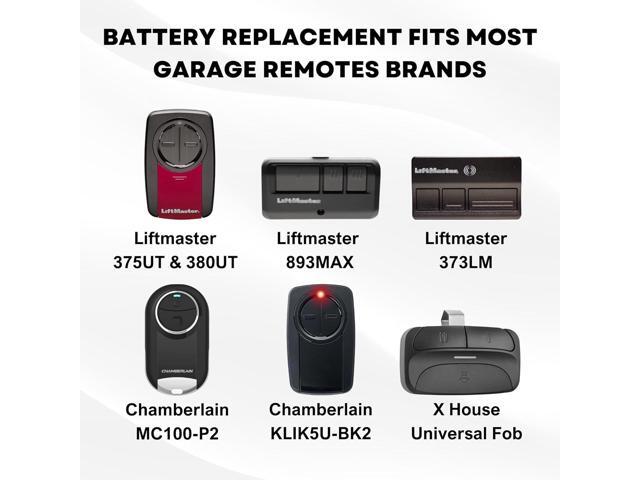 Garage Door Opener Battery - 2 Pack CR2032 Button Lithium 3V Replacement Power for Major Remotes, Keypads, Sensors