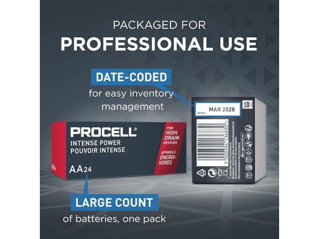 Procell Alkaline Intense Power AA, 1.5V Batteries Pack of 24