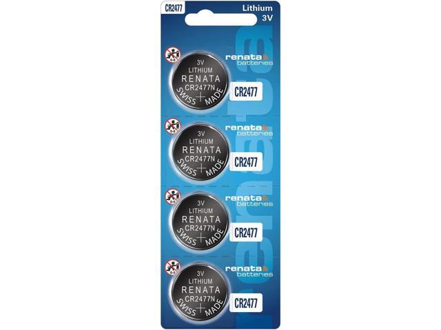 Renata CR2477N Batteries - 3V Lithium Coin Cell 2477 Battery (4 Count)
