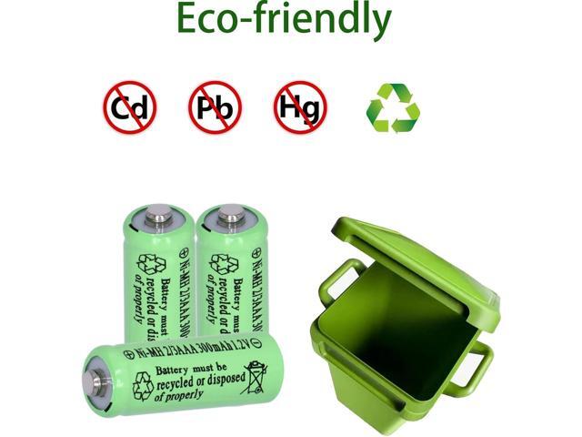 8 Packs Ni-MH 2/3AAA 1.2v 300 mah Rechargeable Batteries Button Top 3 A,2/3 AAA Battery for Solar Lights,Outdoor Solar Garden Art Light...